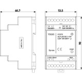 Vimar By-me Plus 1-10V LED Dimming Actuator, 120-230V, 30 mA Output, 2.5A Changeover Relay, DIN Rail Mount, 3 DIN Modules, IP20 - Apollo Lighting