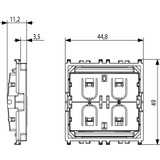 Vimar - Zigbee 4 Button Flat Switch - IP40, White - Apollo Lighting