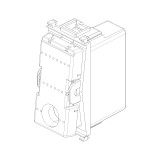 Vimar Plana 1P NC Pushbutton Mechanism, 10A 250V, Lightable, IP40 - Apollo Lighting