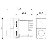 Vimar - Plana Series - Universal MASTER Dimmer - 230V, Silver, 50Hz - Apollo Lighting