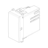 Vimar PLANA 1-Module LED Auxiliary Emergency Lamp, 100-240V AC, Rechargeable Li-Ion Battery, 2.5h Autonomy, Courtesy or Step Marker Light, External 1-Way Switch Control