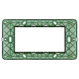 Vimar Plana 4-Module Mounting Frame, With Screws, Flush Mount, Front-Side Module Inserts, Horizontal/Vertical Mounting, Thermoplastic