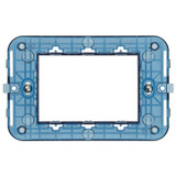 Vimar Arké 3-Module Mounting Frame, Flush-Mounted, With Screws - Apollo Lighting