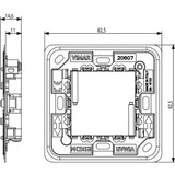 Vimar Eikon 2M Mounting Frame, For British Standard Square Boxes - Apollo Lighting