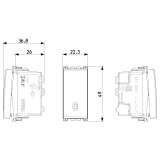 Vimar Arke 1-Way Switch, 1P, 16AX, 250V, Illuminable, Replaceable Button, Grey - Apollo Lighting