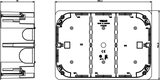 Vimar 12-14 Module Flush-Mount Box for Hollow Walls, 68 mm Cutout, 50 mm Internal Depth, Halogen-Free Plastic, GW 850C, Blue - Apollo Lighting