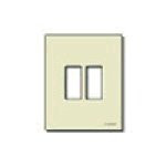 Vimar 8000 Series 2-Module Cover Plate, For 60 mm Round Mounting Boxes, Snap Fixing - Apollo Lighting