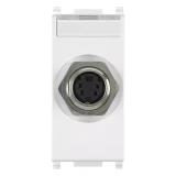 Vimar Plana S-Video Socket Connector, 4-Pin, Flush Mount, IP20