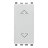 Vimar EIKON 2P 10A 2-Way Push Button, 250V, 6-Terminal, IP40, Central OFF Position - Apollo Lighting