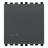 Vimar Eikon 1P 10AX 2-Way Screwless Switch, 250V, IP40, Flush-Mounted, Push-In Clamp - Apollo Lighting