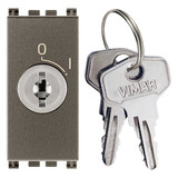 Vimar - ARKÉ Series - 2P NO Push Button With Key - 16A, 250V - Apollo Lighting