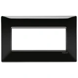 Vimar Plana 5-Module British Standard Cover Plate, 155 x 95 x 9 mm, Clamp Mounting, Horizontal/Vertical Mount, IP00
