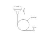 Raymarine GA200 GPS Antenna, IPX6, IPX7, 10 m Cable, Surface or Pole Mount