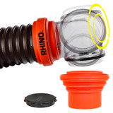 Camco RhinoFLEX 15' Sewer Hose Kit w/4 In 1 Elbow Caps 39761 - Apollo Lighting