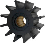 Jabsco Flexible Impeller, 3-3/4 x 3-1/2 x 1 in, Spline Drive, 12 Blades, Neoprene, Brass Insert