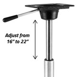 Wise King Pin Power Rise Pedestal - Adjusts 16" to 22-3/8" 8WD2003