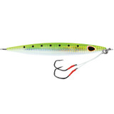 Williamson Kensaki 280 Jig - 7.25" - 9-7/8oz - UV Green Sardine Zebra KSJ280UVGSZ - Apollo Lighting