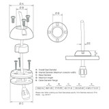 Scanstrut DS21A-S Vertical Cable Seal - Stainless Steel DS21A-S