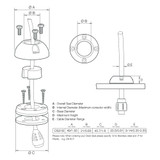 Scanstrut DS21B-S Vertical Cable Seal - Stainless Steel DS21B-S