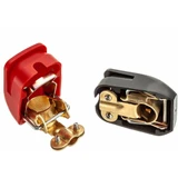 MotorGuide Quick-Disconnect Battery Terminals, Top Post, 4-6 AWG, 500A Continuous, 800A Surge, 12V, Pair