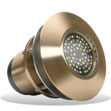 Lumishore EOS TIX1604 Thru-Hull Underwater LED Light, Interchangeable, RGBW, 20-31V DC, IP68, 17,500 Lumens, 110 Degree Beam, Marine Bronze Body