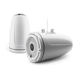 JL Audio M6-880ETXv3 Enclosed Tower Coaxial Speaker System, 8.8in, 125W RMS Each, 4 Ohm, Gloss White Enclosure, Gloss White Classic Grille, Black Tweeter Mesh, 2pk
