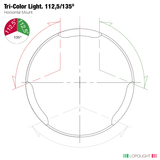 Lopolight Tri-Color LED Navigation Light, 2NM, 10-32VDC, IP68 POM Base, Connector, Horizontal Mount