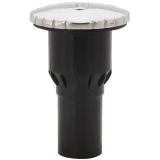 Attwood Marine Plastic Waste Deck Fill, For 38mm Hose, Scalloped Stainless Steel Cap