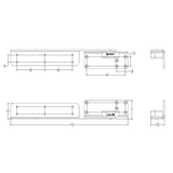 TACO Marine Command Ratchet Hinge, 18-1/2 in, 316 SS, Polished, Hard Stop, Pair
