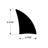 TACO Marine Rigid Vinyl Spray Rail, 2-1/8 in x 1-1/2 in, 18 ft, Arctic White