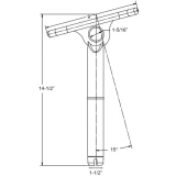 TACO Marine Multi-Purpose Portable Cleat, 15 Degree, Type-304 Stainless Steel, Standard Rod Holder Fit