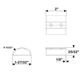 TACO Marine Small Dive Door SuproFlex End Cap, For V11-9960, Type-316L SS, Mirror Polish