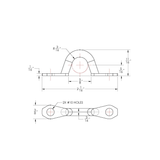 TACO Marine Stamped Stainless-Steel Eye Strap, Type-304, 1/2 in Opening, Polished Finish