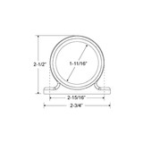TACO Marine Stationary Rod Hanger, Type-316L Stainless Steel, 1 in x 2-3/8 in, Delrin Inserts