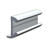 TACO Marine Aluminum Rub Rail, For V12-0342 Insert, 1 in x 1/2 in x 12 ft, Anodized Aluminum, Drilled for #8 Screws