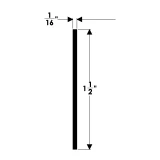 TACO Marine Type-304 Stainless Steel Hatch Trim, 6 ft, 1-1/2 in, Polished