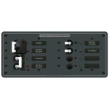 Blue Sea Systems Traditional Metal AC Source Selector Panel, 2 Sources, Lockout Slide