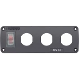Blue Sea Systems Water-Resistant Accessory Panel, 12V DC, 15A Circuit Breaker, Pre-Wired Harness
