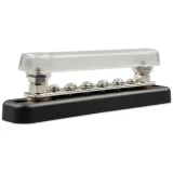 Victron Energy 2P Busbar with Cover, 150A, 70VDC, Tin-Plated Copper Strip