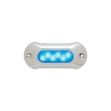 Attwood Marine LightArmor HPX LED Underwater Light, Blue Light, 12V/24V, Surface Mount