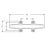 Attwood Marine Open-Base Boat Cleats, Chrome-Plated Zinc, 2pk