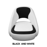TACO Marine Caladesi Smooth Bucket Seat, 22 in x 23 in x 26 in, Adjustable Bolster, Integrated Seat Suspension, Marine-Grade Vinyl - Apollo Lighting