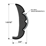 TACO Marine Rigid Vinyl Flex-Core Rub Rail, 1.58 in x .635 in
