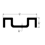 TACO Marine P05 Series Standard Trailer Glyde Slicks, 2 ft Length, 1-5/8 in Width, 7/16 in Thickness