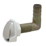 Perko 0561 Gas Tank Vent with Swivel Elbow, 5/8 in Hose, 1 in Max Hull, 30 Mesh SS Flame Arrestor