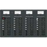 Blue Sea Systems Traditional Metal AC/DC Main Distribution Panel, 8 AC Positions, 29 DC Positions, 12V DC