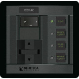 Blue Sea Systems 360 Panel System AC Source Selection Panel, 2 Sources, Raised Rocker - Apollo Lighting
