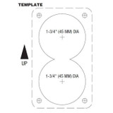 Jabsco Dual Rocker Switch Panel, For 37045/37245 Quiet Flush Toilets, 57mm x 95mm