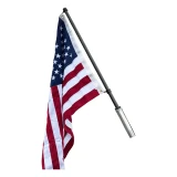 TACO Marine Carbon Fiber Flag Pole, For 1-5/8 in Rod Holders and Gunwale Mounts, J-Lock System, Awl Grip Clear Coat, 360° Swivel - Apollo Lighting