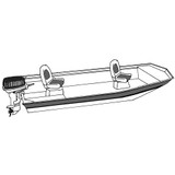 Carver Performance Poly-Guard Styled-to-Fit Boat Cover f/14.5' Open Jon Boats - Shadow Grass 74201C-SG